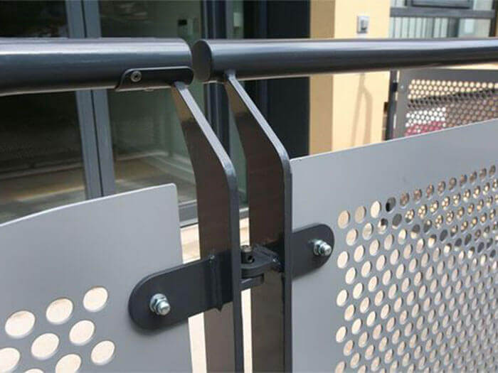 Aluminum perforated guardrail